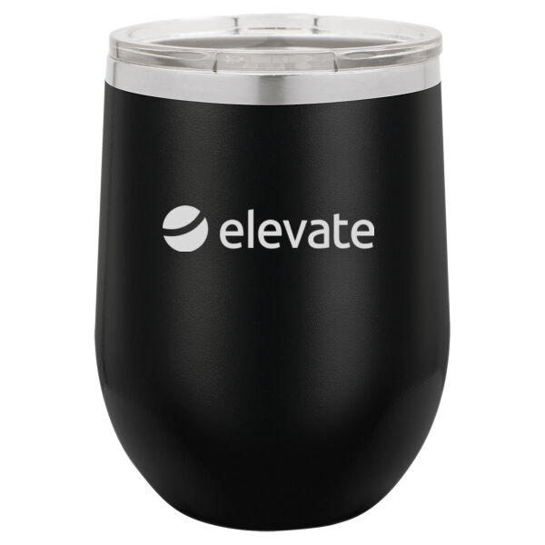   - 12 oz. Stainless Steel Stemless Wine Tumbler w/Lid Thumbnail